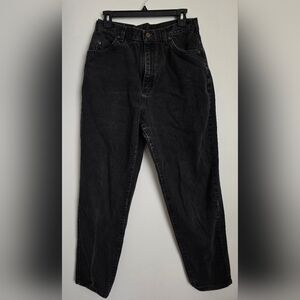 Womens Vintage Lee Riders Black Denim Jeans Straight Leg Size 14 petite